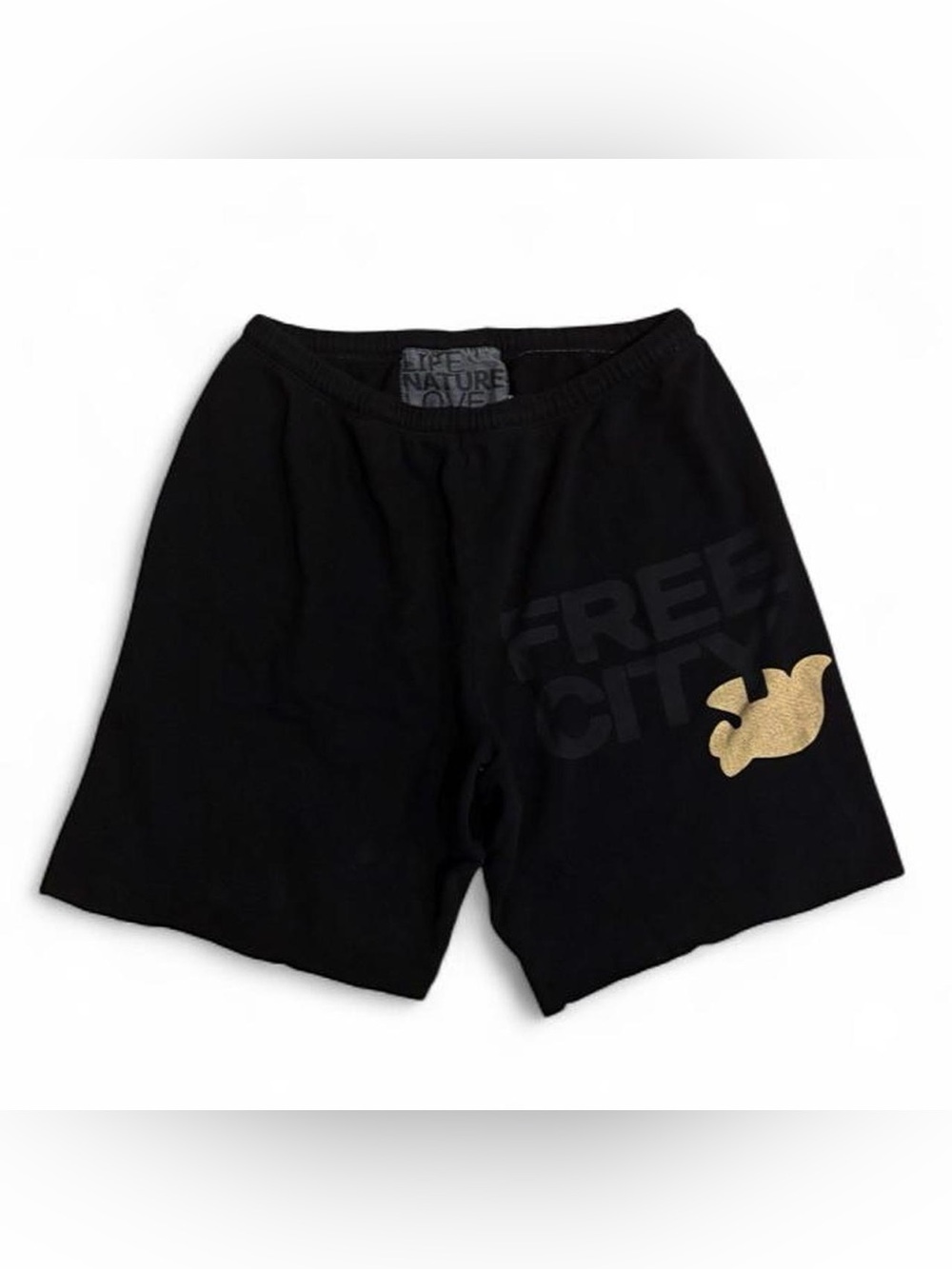 Free City black cut off shorts